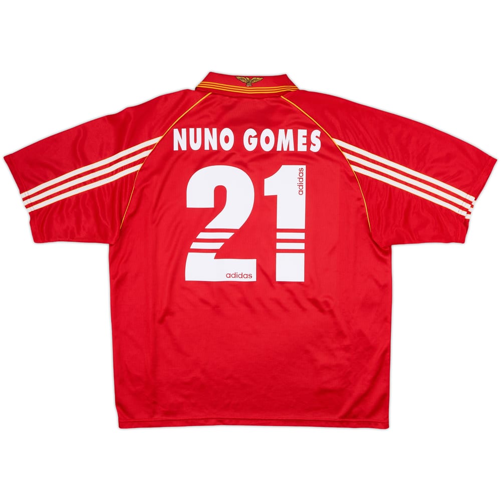 1998-99 Benfica Home Shirt Nuno Gomes #21 - 8/10 - (XL)