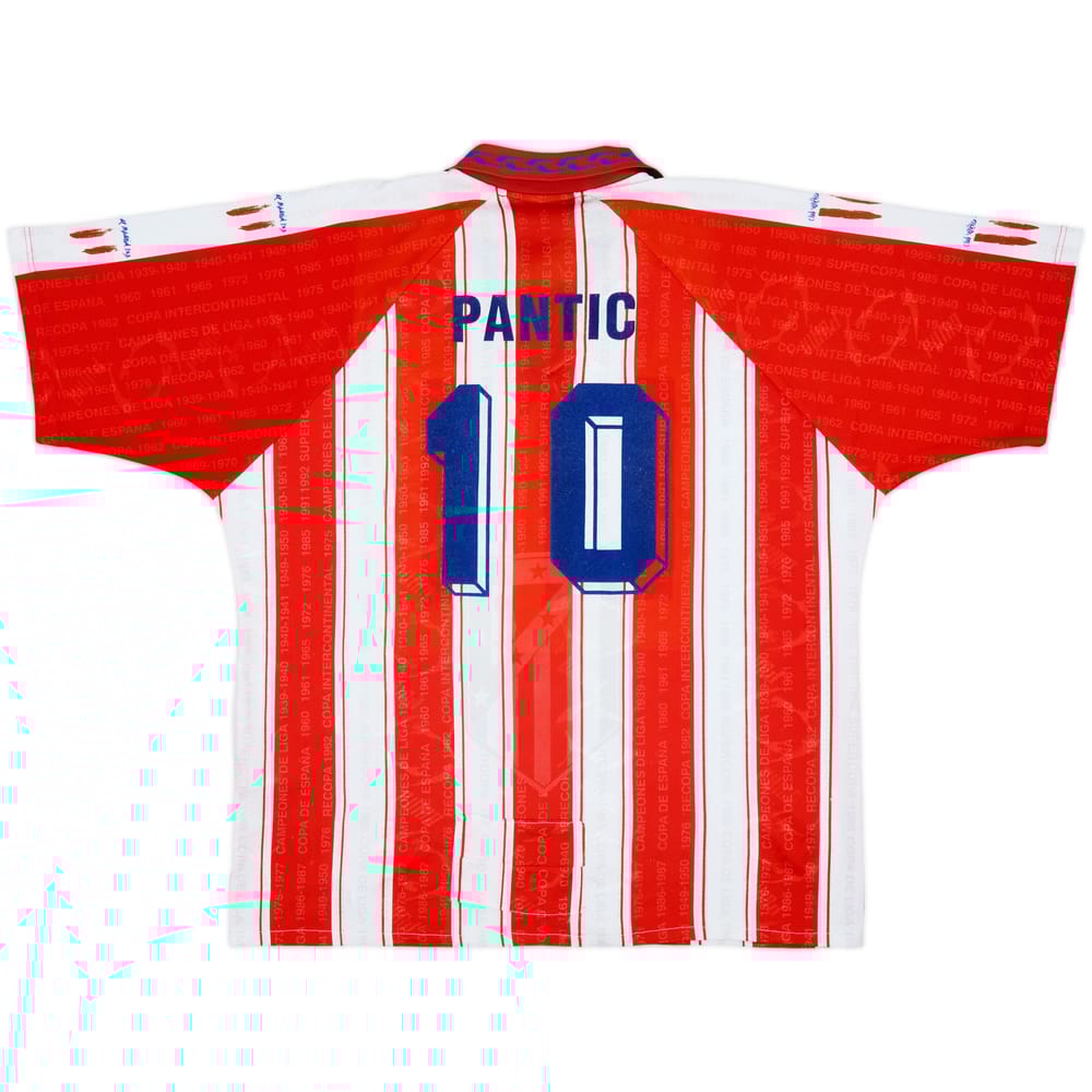 1995-96 Atletico Madrid Home Shirt Pantic #10 - 4/10 - (XXL)
