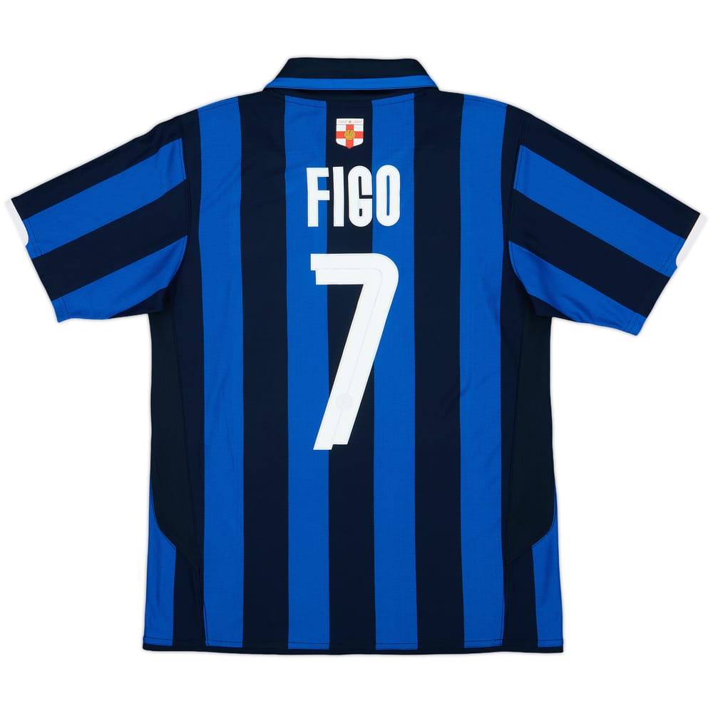 2007-08 Inter Milan Centenary Home Shirt Figo #7 - 8/10 - (M)