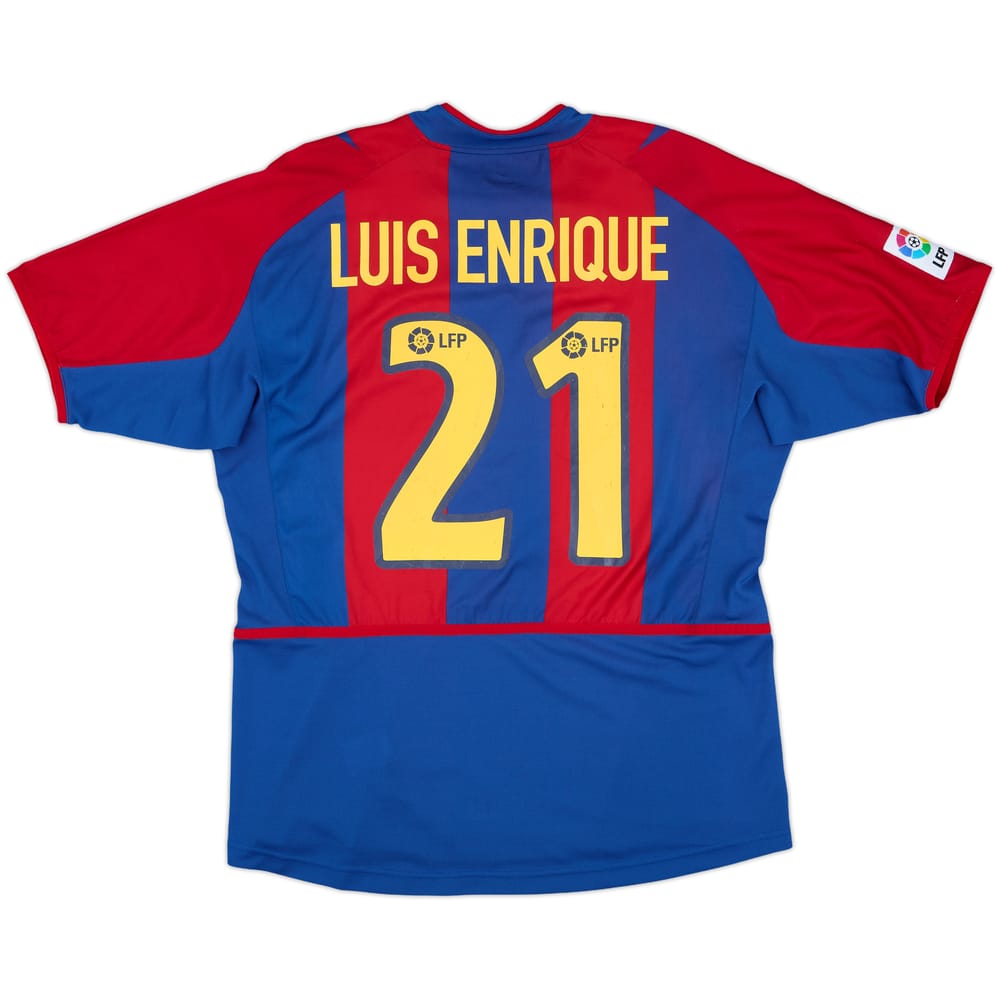 2002-03 Barcelona Home Shirt Luis Enrique #21 - 8/10 - (M)