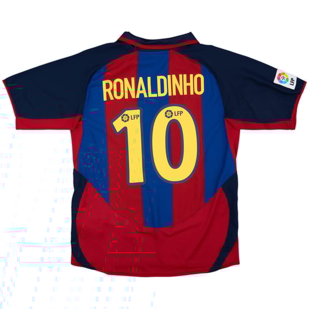 2003-04 Barcelona Home Shirt Ronaldinho #10 - 9/10 - (M)
