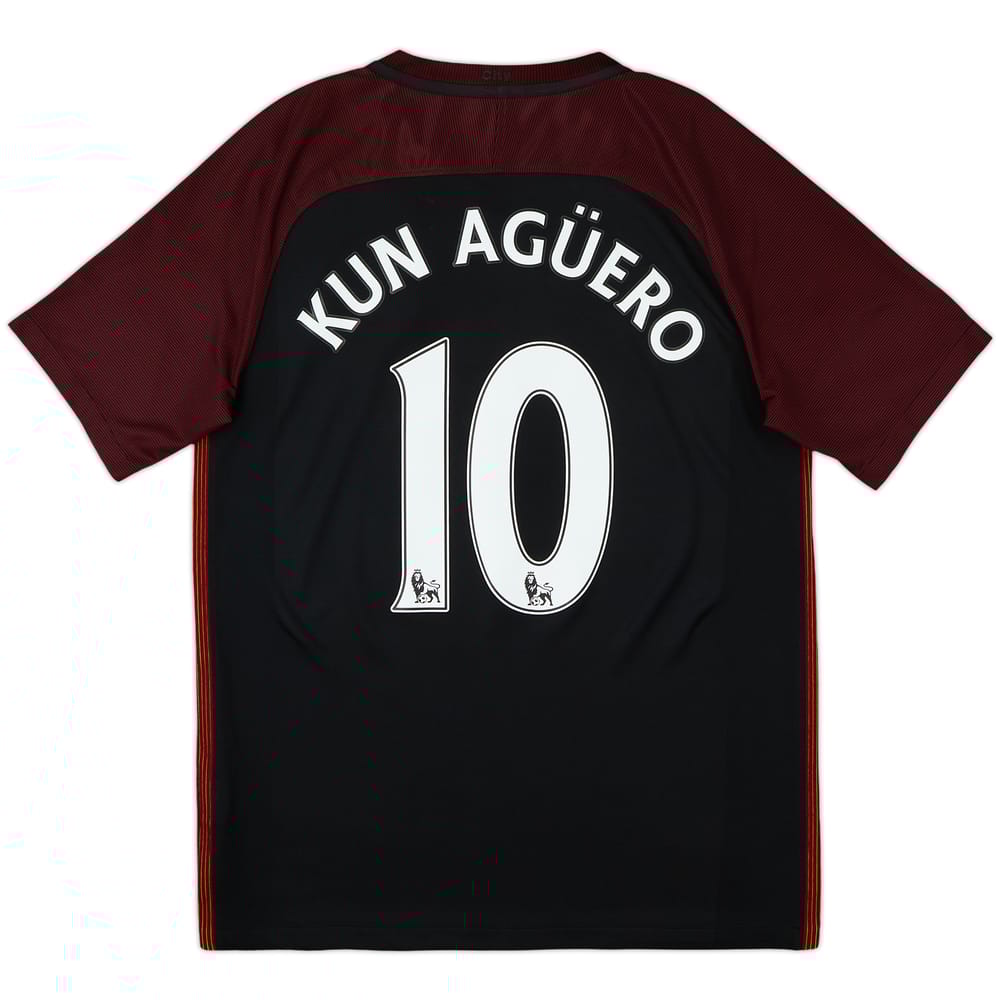 2016-17 Manchester City Away Shirt Kun Aguero #10 - 8/10 - (M)