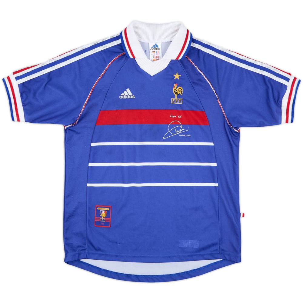 1998-00 France 'Pour Toi Zinedine Zidane' Home Shirt - 6/10 - (Y)