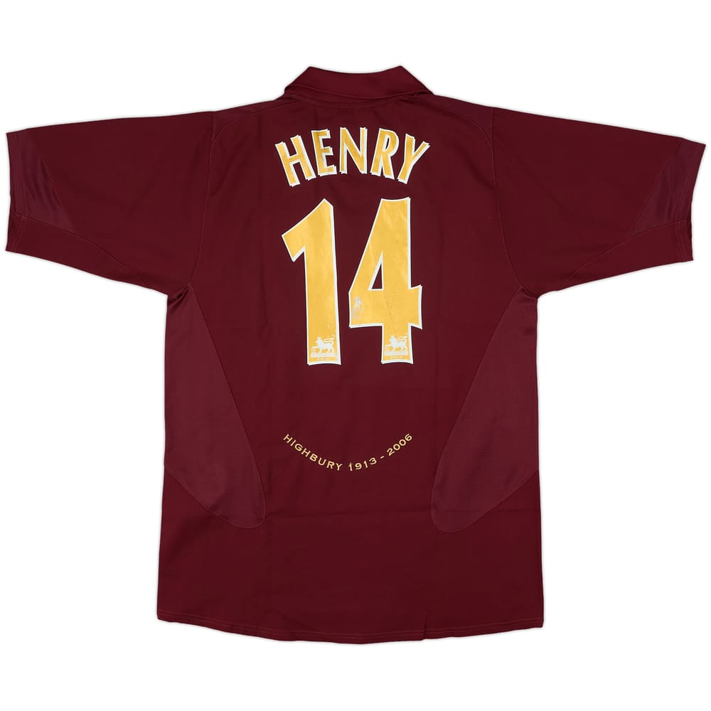 2005-06 Arsenal Home Shirt Henry #14 - 6/10 - (M)
