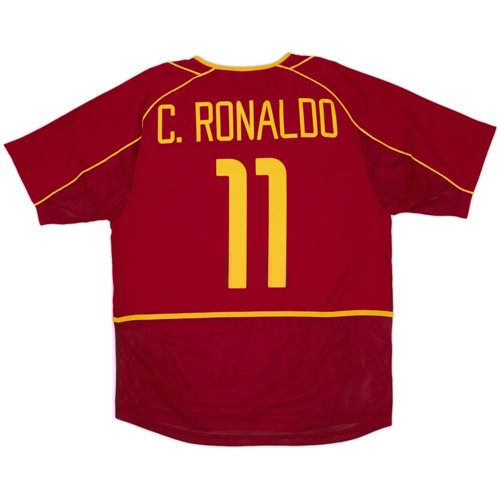 2002-04 Portugal Player Issue Home Shirt C.Ronaldo #11 - 8/10 - (M)