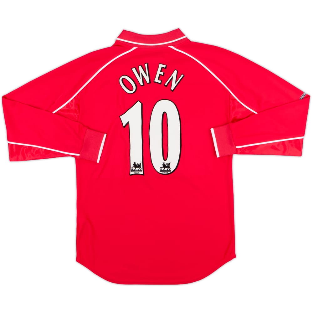 2000-02 Liverpool Home L/S Shirt Owen #10 - 8/10 - (S)