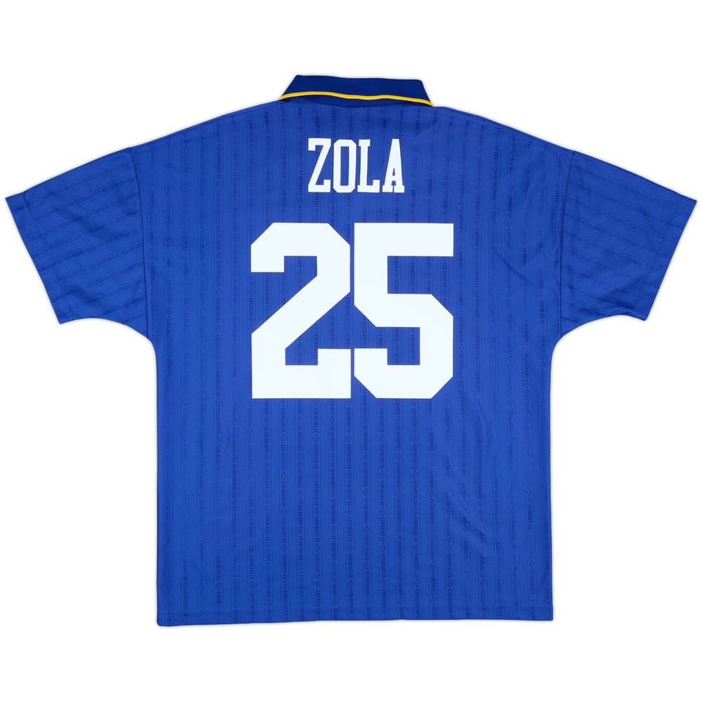 1995-97 Chelsea Home Shirt Zola #25 - 8/10 - (L)