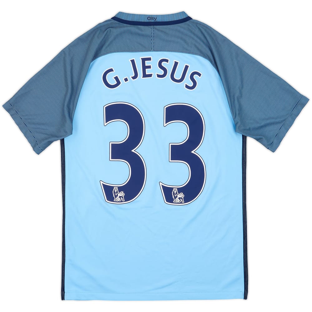 2016-17 Manchester City Home Shirt G.Jesus #33 - 7/10 - (S)