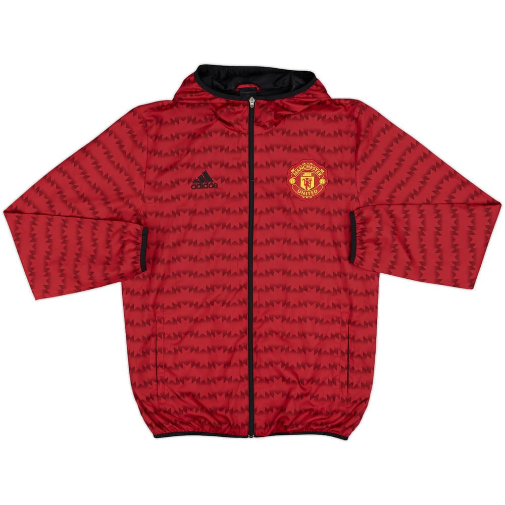 2015-16 Manchester United adidas Hooded Track Jacket - 9/10 - (M)
