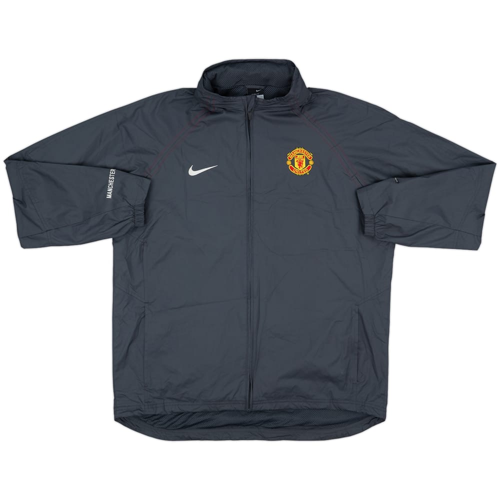 2005-06 Manchester United Nike Hooded Rain Jacket - 6/10 - (L)