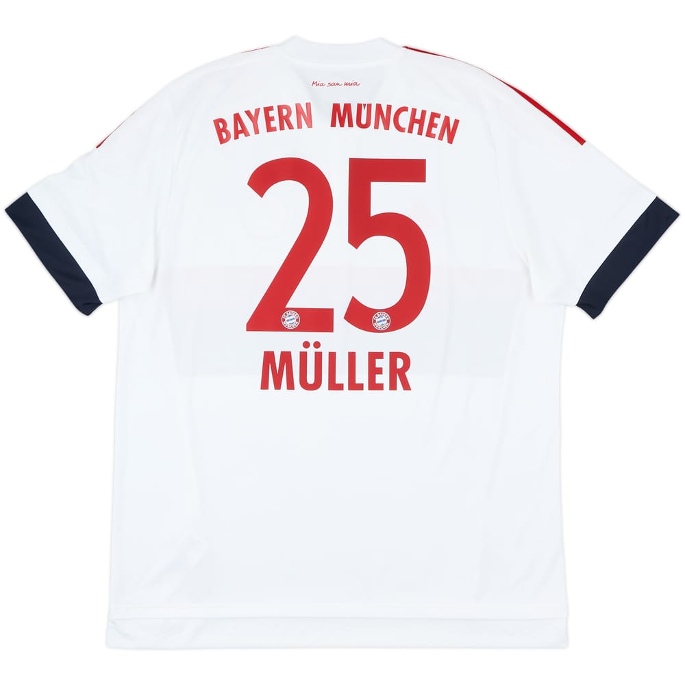 2015-16 Bayern Munich Away Shirt Muller #25 - 8/10 - (XL)