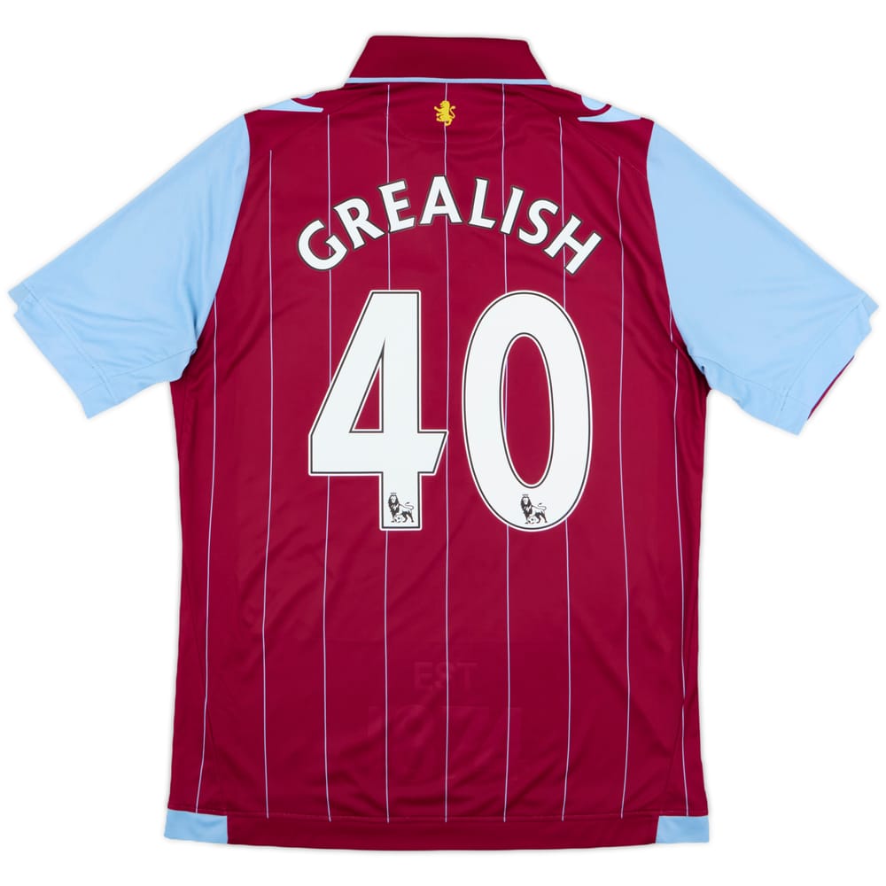 2014-15 Aston Villa Home Shirt Grealish #40 - 6/10 - (M)