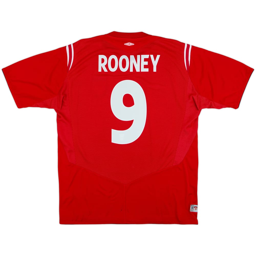 2004-06 England Away Shirt Rooney #9 - 5/10 - (XL)