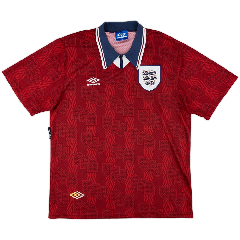 1993-95 England Away Shirt - 6/10 - (XL)