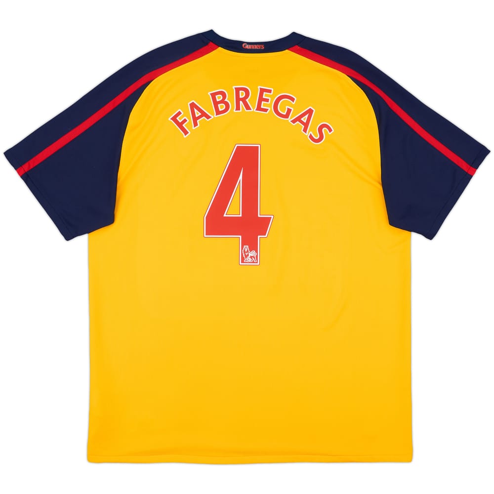 2008-09 Arsenal Away Shirt Fabregas #4 - 9/10 - (XL)