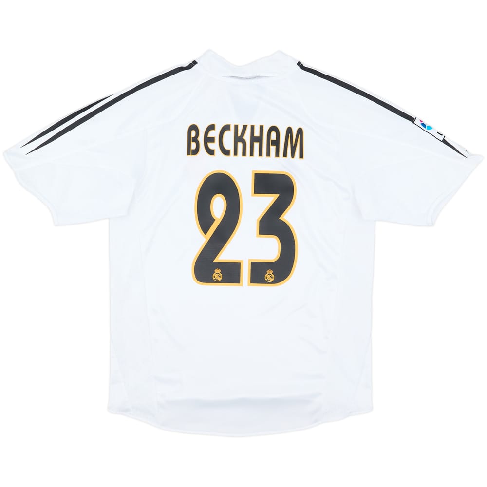 2004-05 Real Madrid Home Shirt Beckham #23 - 8/10 - (M)