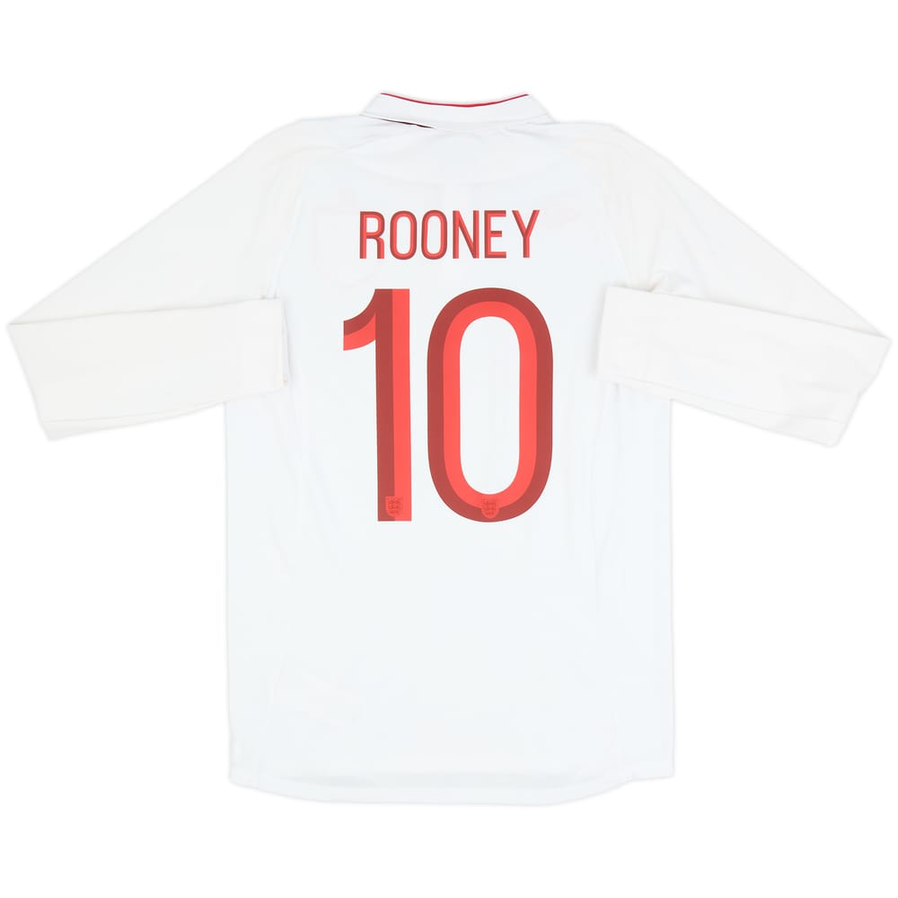 2012-13 Inglaterra Local Manga Larga Camiseta Rooney #10 - 8/10 - (M)