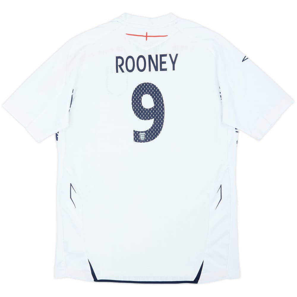 2007-09 England Home Shirt Rooney #9 - 7/10 - (XL.Boys)