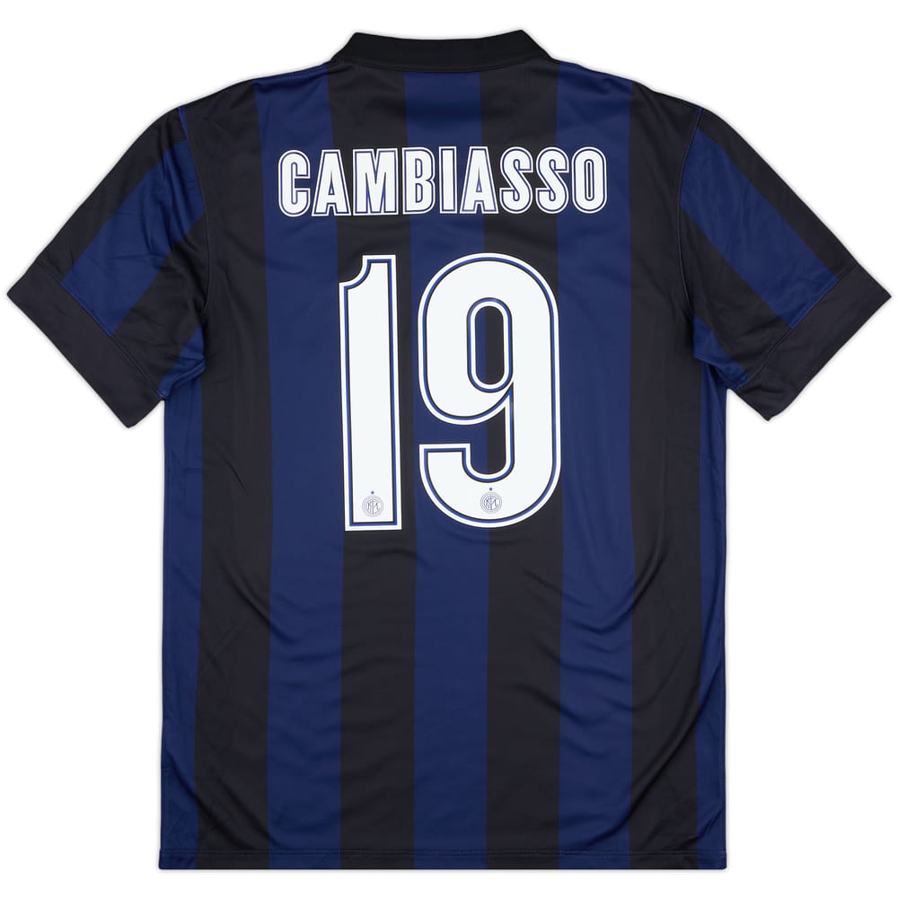 2013-14 Inter Milan Home Shirt Cambiasso #19 - 9/10 - (M)