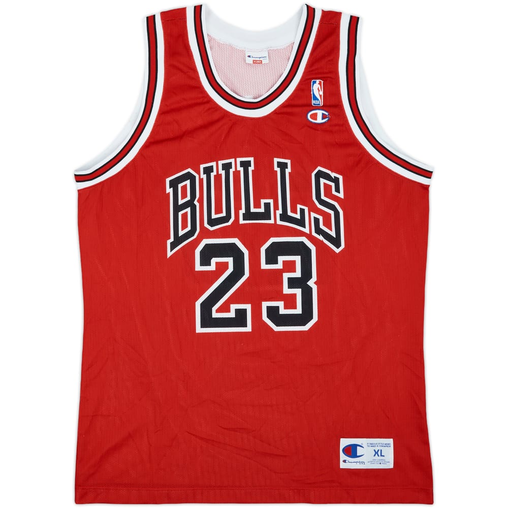 1991-98 Chicago Bulls Jordan #23 Champion Away Jersey - 8/10 - (XL)