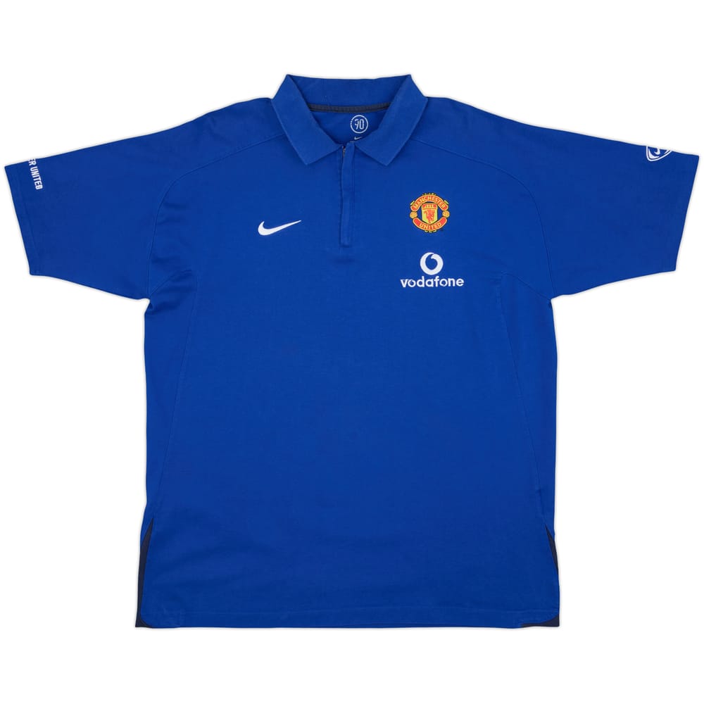 2005-06 Manchester United Nike 1/4 Zip Polo Shirt - 8/10 - (XL)