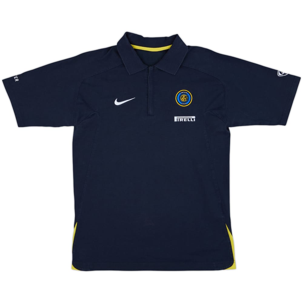 2005-06 Inter Milan Nike 1/4 Zip Polo Shirt - 6/10 - (L)