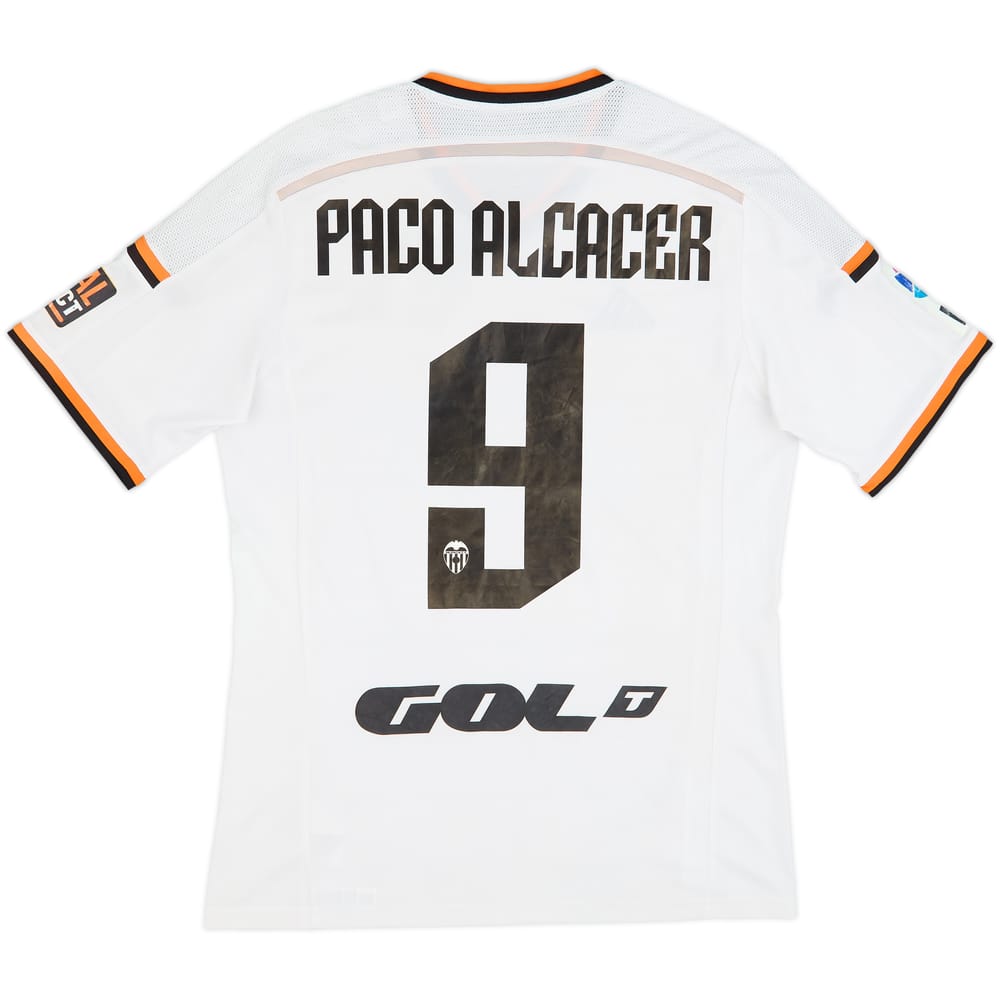 Camiseta de local del Valencia 2014-15 Paco Alcacer #9 - 7/10 - (L)