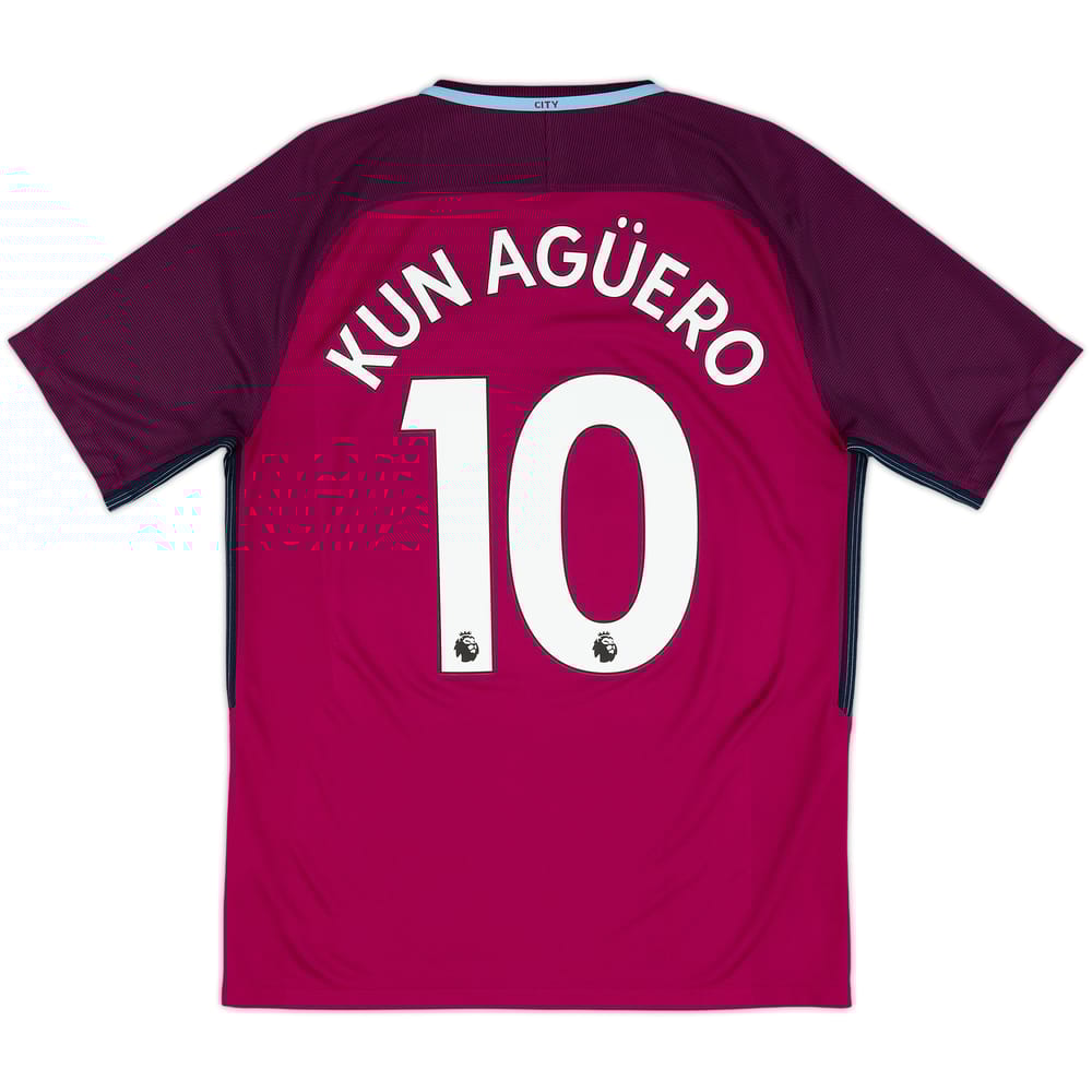 2017-18 Manchester City Away Shirt Kun Aguero #10 - 6/10 - (M)