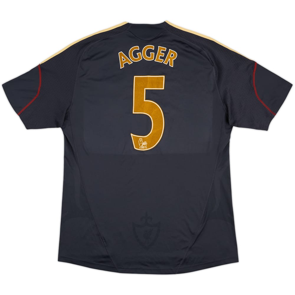 2009-10 Liverpool Away Shirt Agger #5 - 6/10 - (XL)