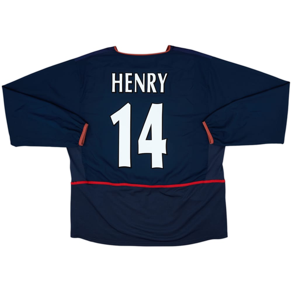 2002-04 Arsenal Away L/S Shirt Henry #14 - 6/10 - (XL)