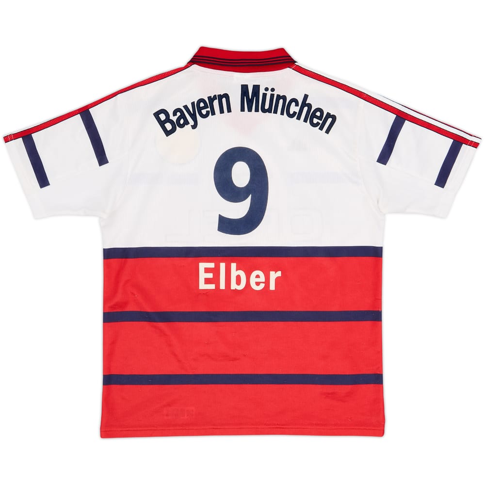 1998-00 Bayern Munich Away Shirt Elber #9 - 8/10 - (XL.Boys)