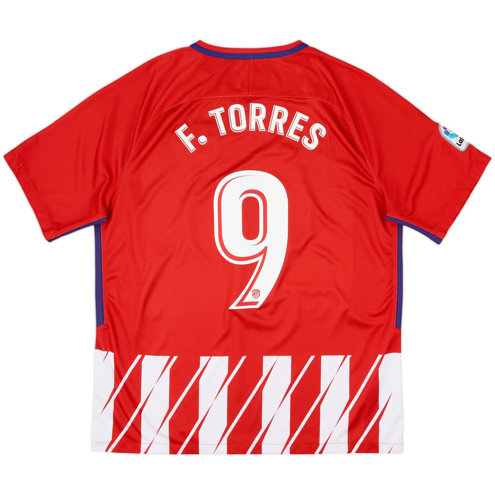 2017-18 Atletico Madrid Home Shirt F.Torres #9 - 6/10 - (XL)