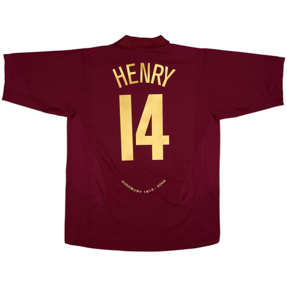 2005-06 Arsenal Home Shirt Henry #14 - 9/10 - (XL)