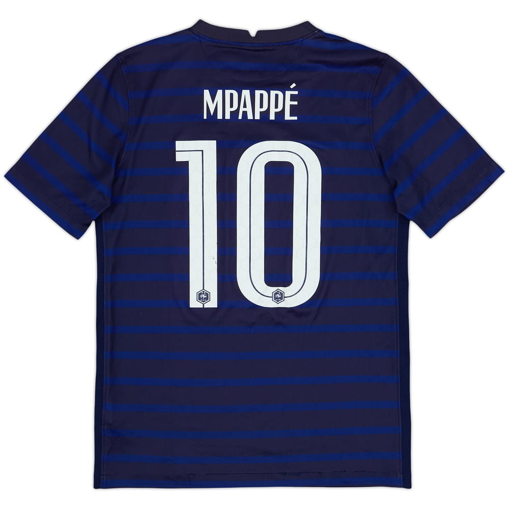 2020-21 France Home Shirt Mbappe #10 - 6/10 - (L.Boys)