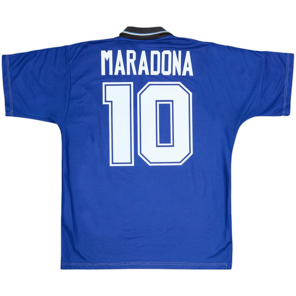 1994-97 Argentina Away Shirt Maradona #10 - 4/10 - (L)