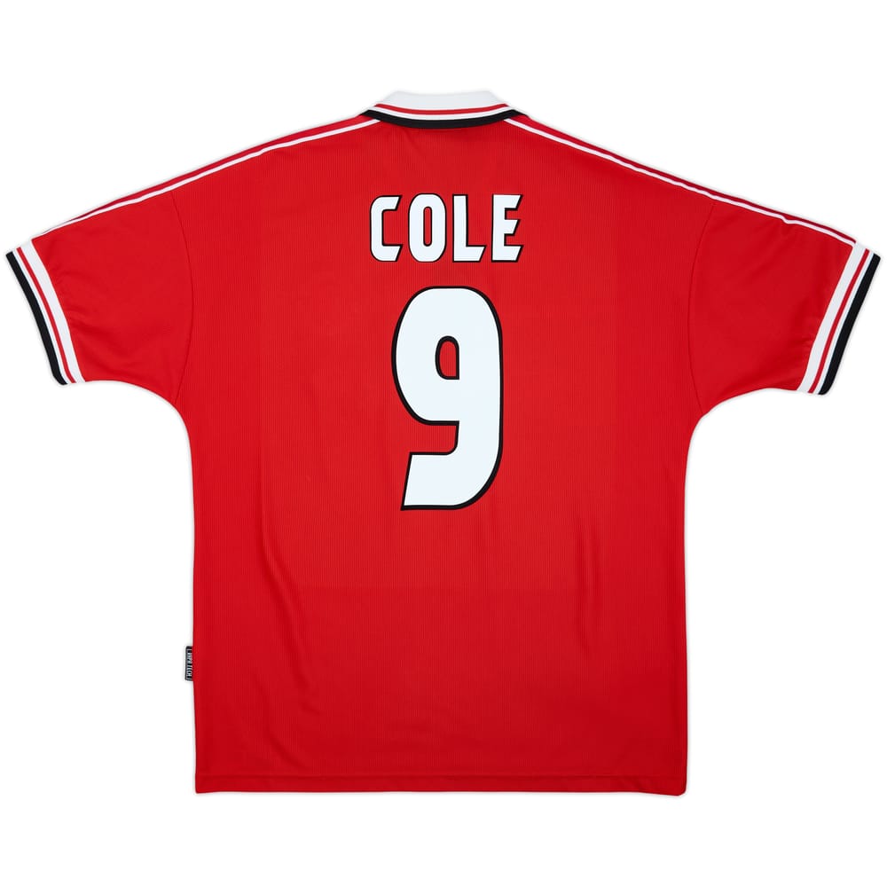 1998-00 Manchester United Home Shirt Cole #9 - 9/10 - (L)
