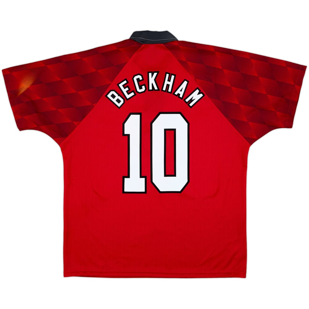 1996-98 Manchester United Home Shirt Beckham #10 - 5/10 - (L)