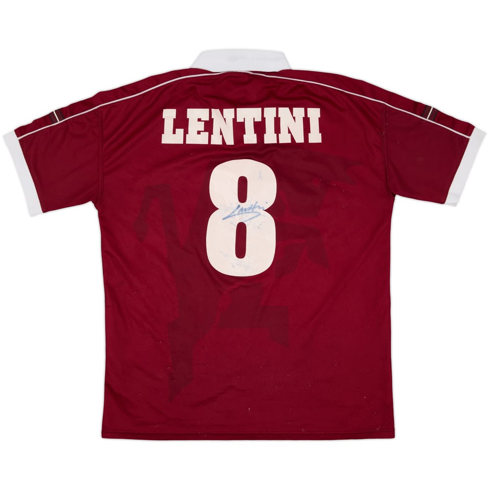 1998-99 Torino Signed Home Shirt Lentini #8 - 6/10 - (L)