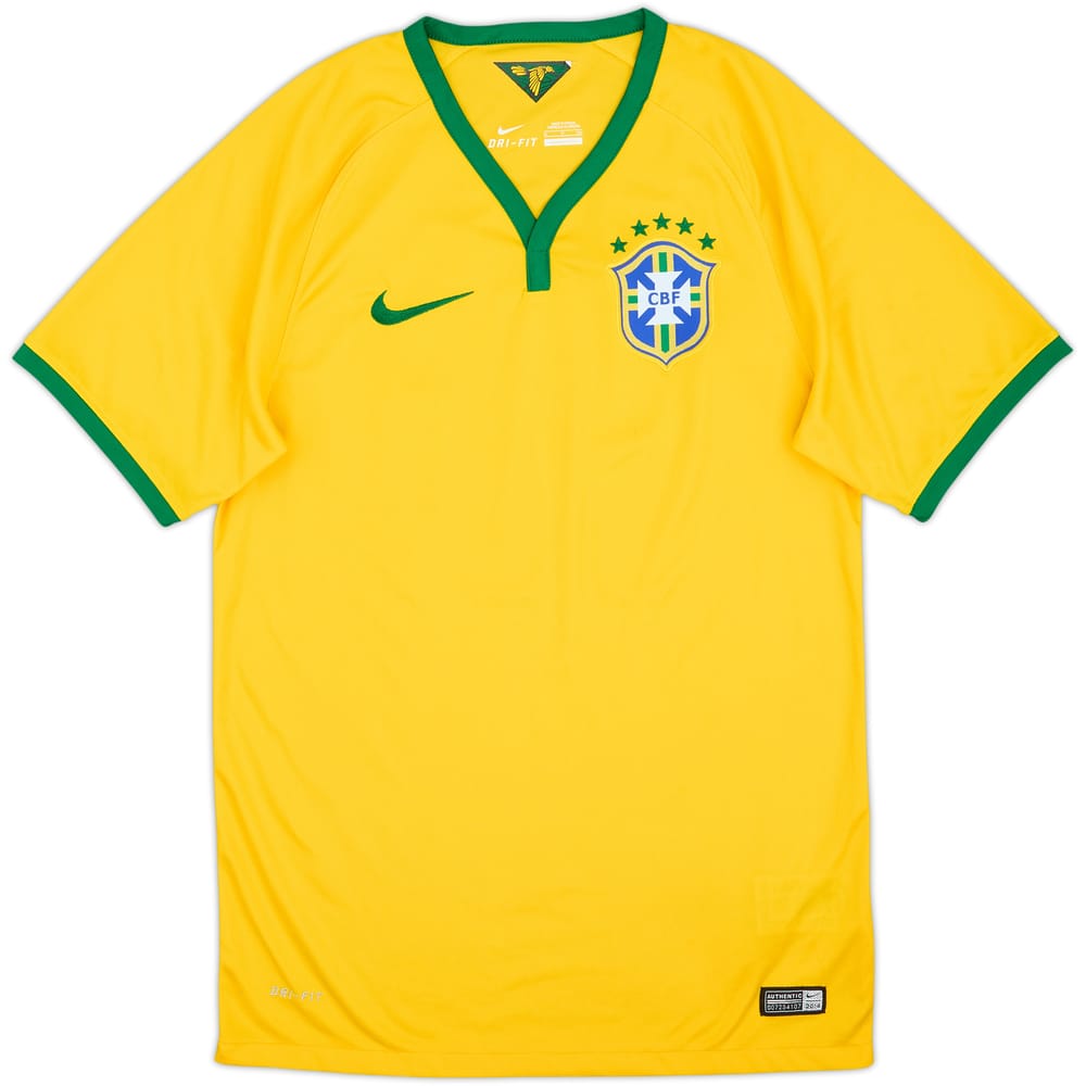 2014-15 Brazil Home Shirt #10 - 8/10 - (S)