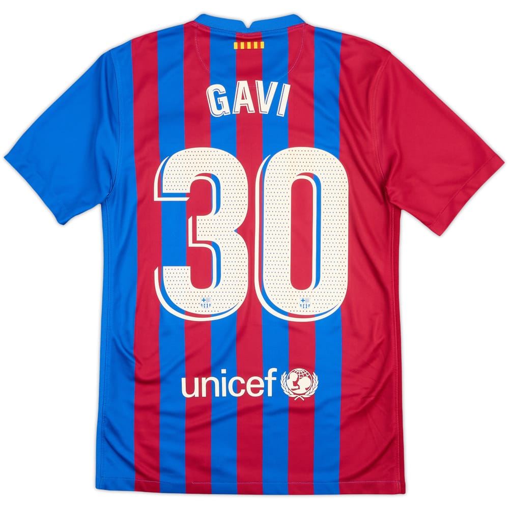 2021-22 Barcelona Home Shirt Gavi #30 - 9/10 - (S)