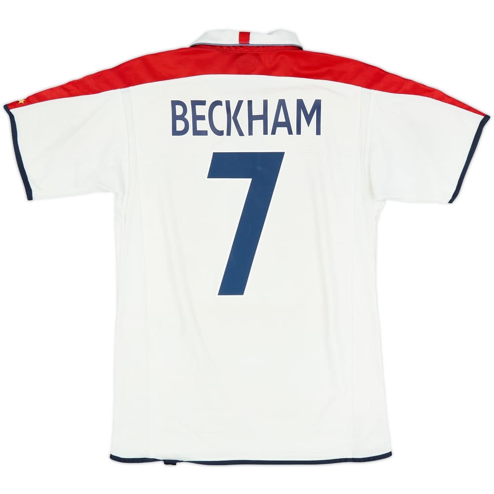 2003-05 England Home Shirt Beckham #7 - 5/10 - (M)