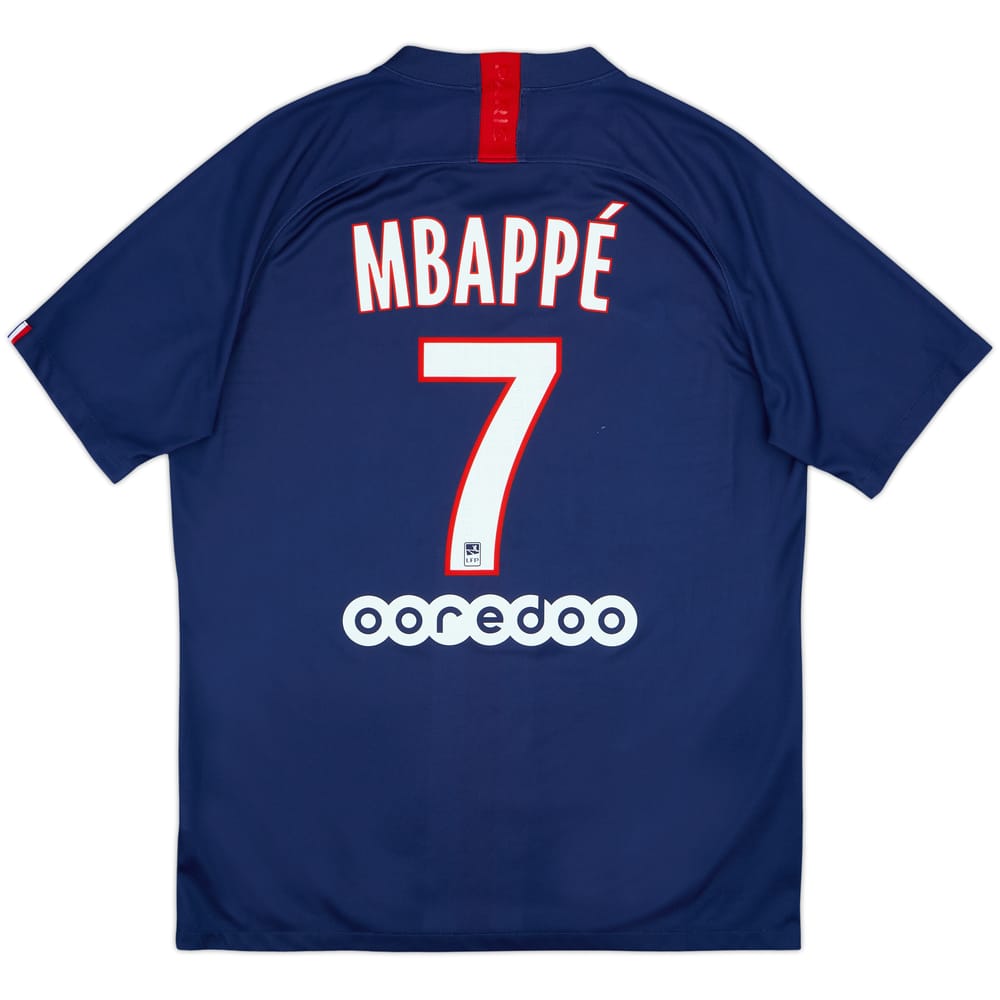 2019-20 Paris Saint-Germain Home Shirt Mbappe #7 - 8/10 - (L)