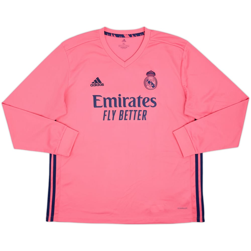 2020-21 Real Madrid Away L/S Shirt - 8/10 - (XL)