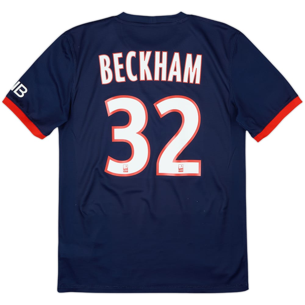 2013-14 Paris Saint-Germain Home Shirt Beckham #32 - 8/10 - (S)