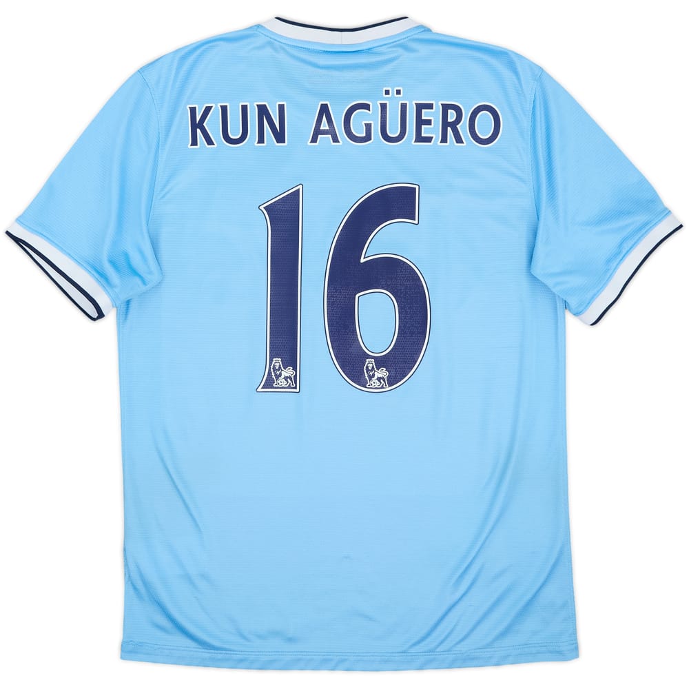 2013-14 Manchester City Home Shirt Kun Aguero #16 - 8/10 - (M)