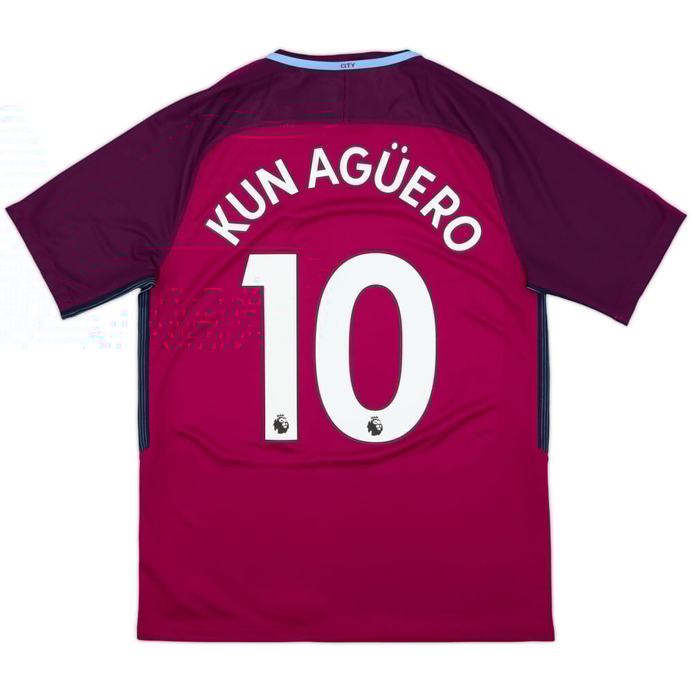 2017-18 Manchester City Away Shirt Kun Aguero #10 - 10/10 - (M)