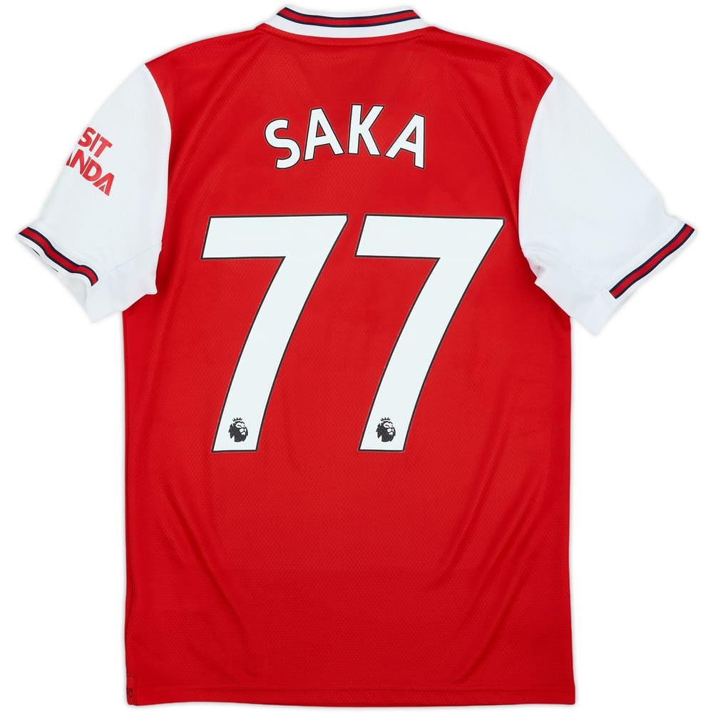 2019-20 Arsenal Home Shirt Saka #77 - 9/10 - (XS)