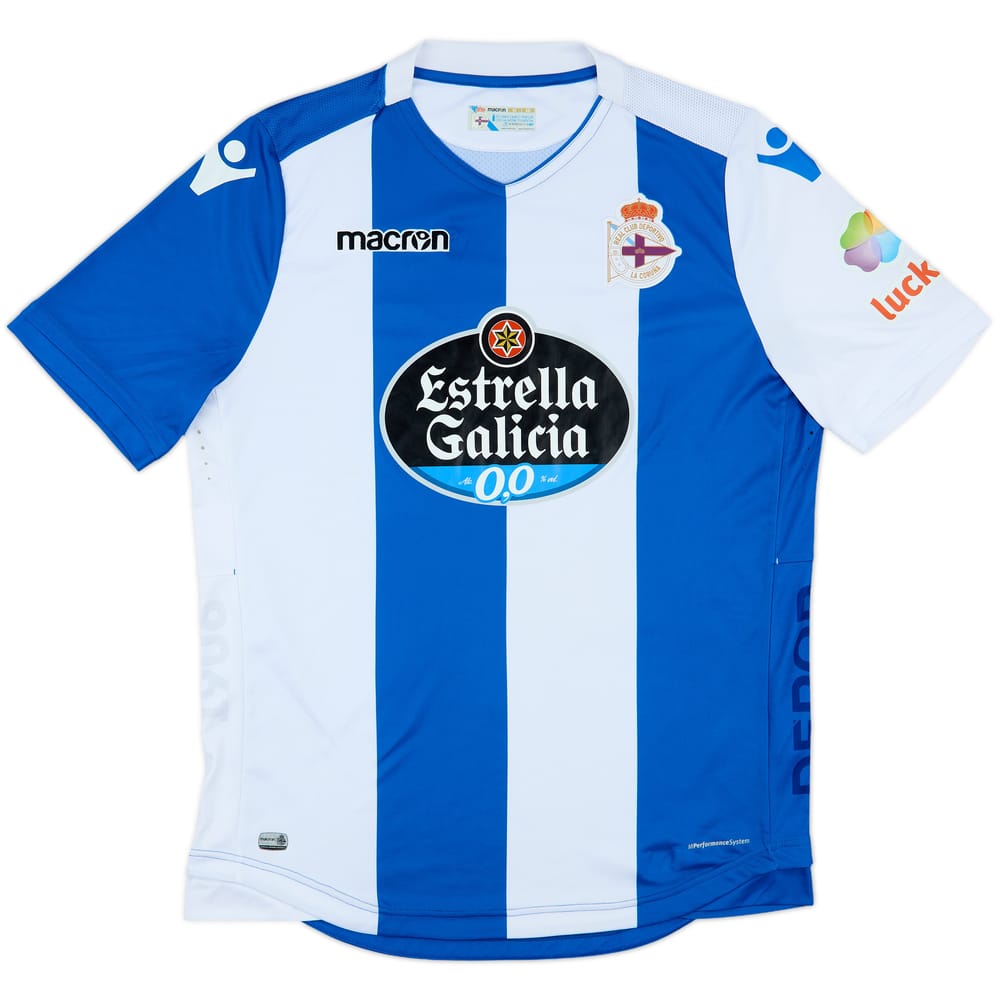 2017-18 Deportivo de La Coruna Home Shirt - 8/10 - (XXL)