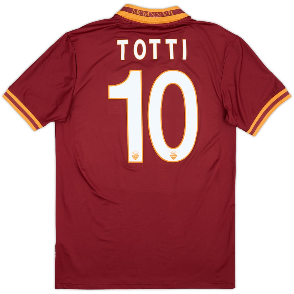 2013-14 Roma Home Shirt Totti #10 - 8/10 - (S)