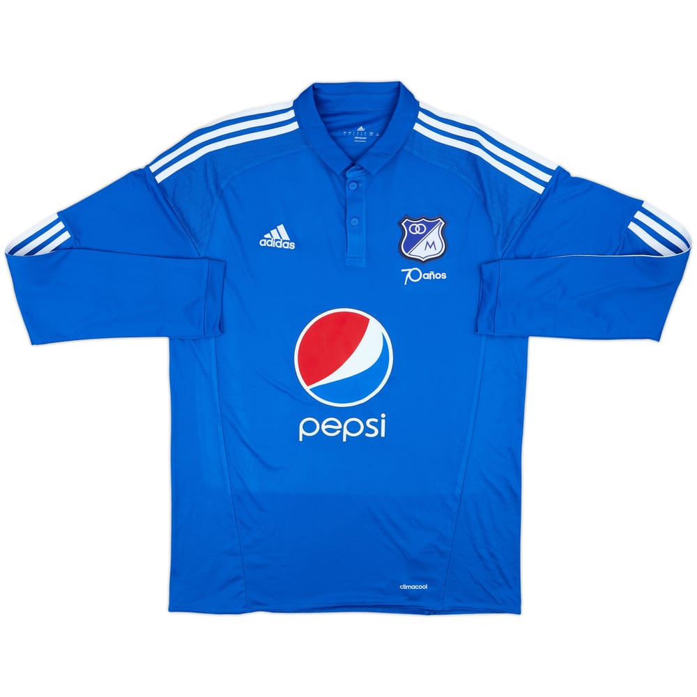 2016 Millonarios Home L/S Shirt - 9/10 - (L)